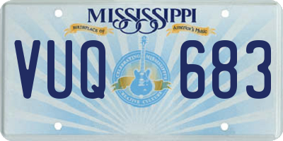 MS license plate VUQ683