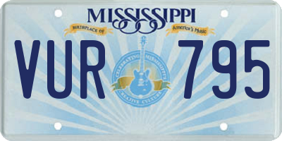 MS license plate VUR795