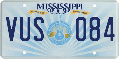MS license plate VUS084