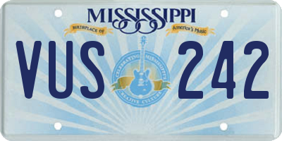 MS license plate VUS242