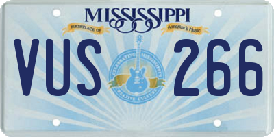 MS license plate VUS266