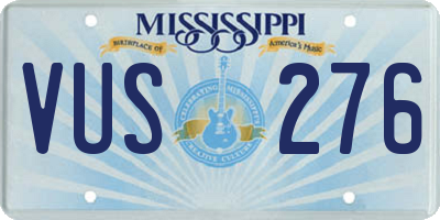 MS license plate VUS276