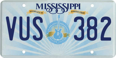 MS license plate VUS382