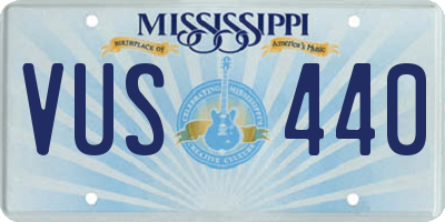 MS license plate VUS440