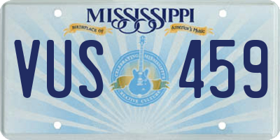 MS license plate VUS459