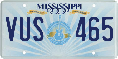 MS license plate VUS465