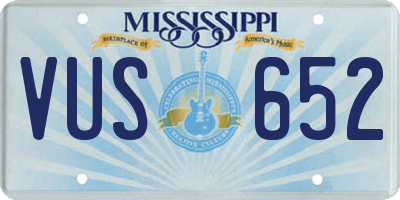 MS license plate VUS652