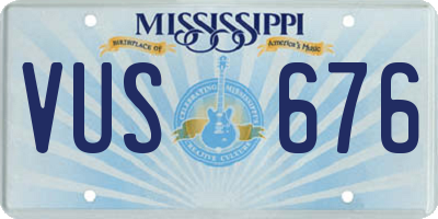 MS license plate VUS676
