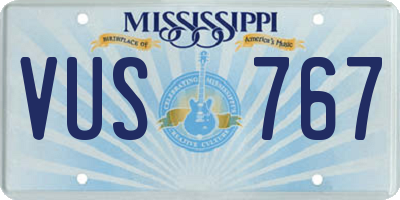 MS license plate VUS767