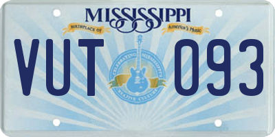 MS license plate VUT093