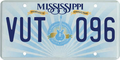MS license plate VUT096