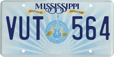 MS license plate VUT564