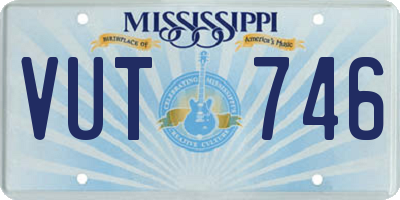 MS license plate VUT746