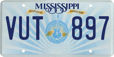 MS license plate VUT897