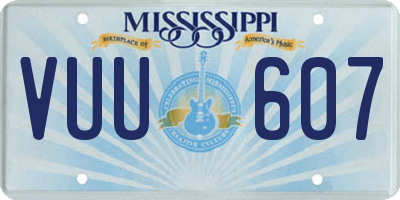 MS license plate VUU607