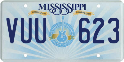MS license plate VUU623