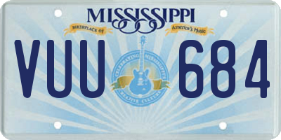 MS license plate VUU684