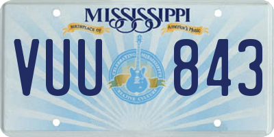 MS license plate VUU843