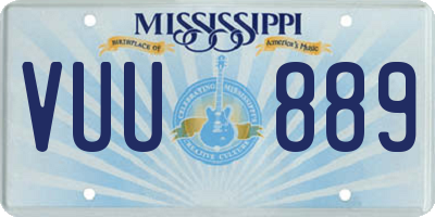 MS license plate VUU889