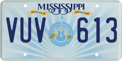 MS license plate VUV613