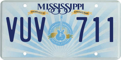 MS license plate VUV711