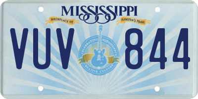 MS license plate VUV844