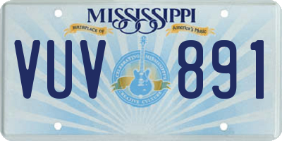 MS license plate VUV891