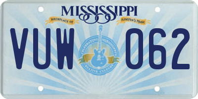 MS license plate VUW062