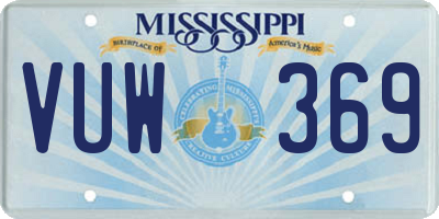 MS license plate VUW369