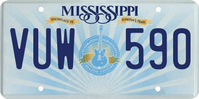 MS license plate VUW590