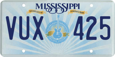 MS license plate VUX425