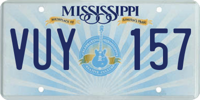 MS license plate VUY157