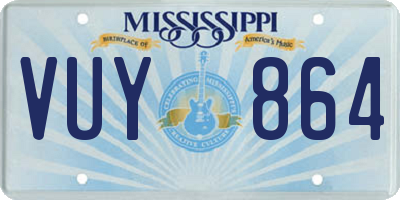 MS license plate VUY864