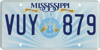 MS license plate VUY879