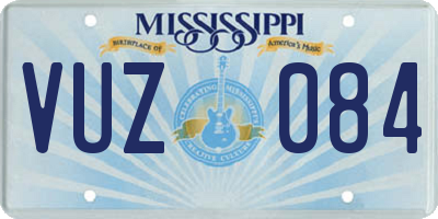 MS license plate VUZ084