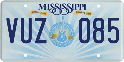 MS license plate VUZ085