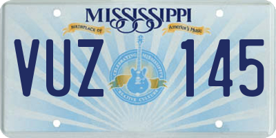 MS license plate VUZ145