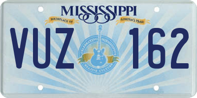 MS license plate VUZ162