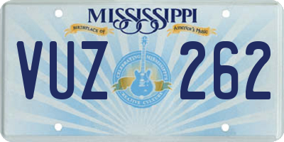 MS license plate VUZ262