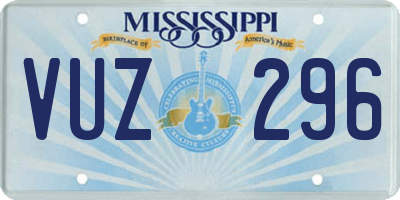 MS license plate VUZ296