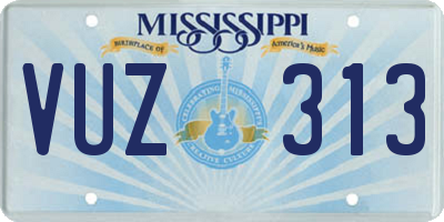 MS license plate VUZ313