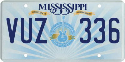 MS license plate VUZ336