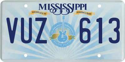 MS license plate VUZ613