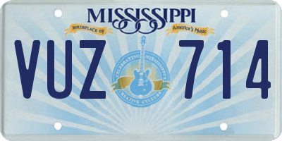 MS license plate VUZ714