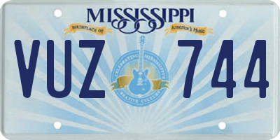 MS license plate VUZ744