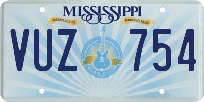 MS license plate VUZ754