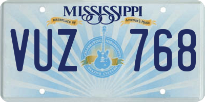 MS license plate VUZ768