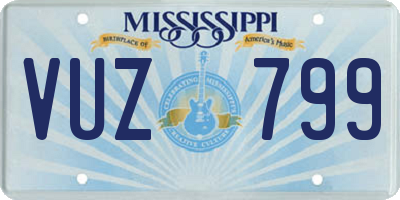 MS license plate VUZ799