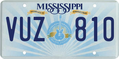 MS license plate VUZ810