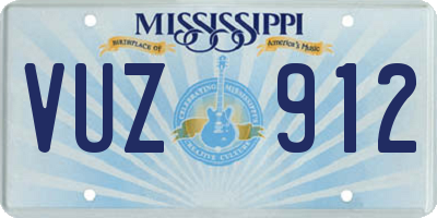 MS license plate VUZ912
